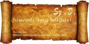 Szentpétery Dániel névjegykártya