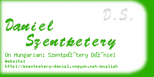 daniel szentpetery business card